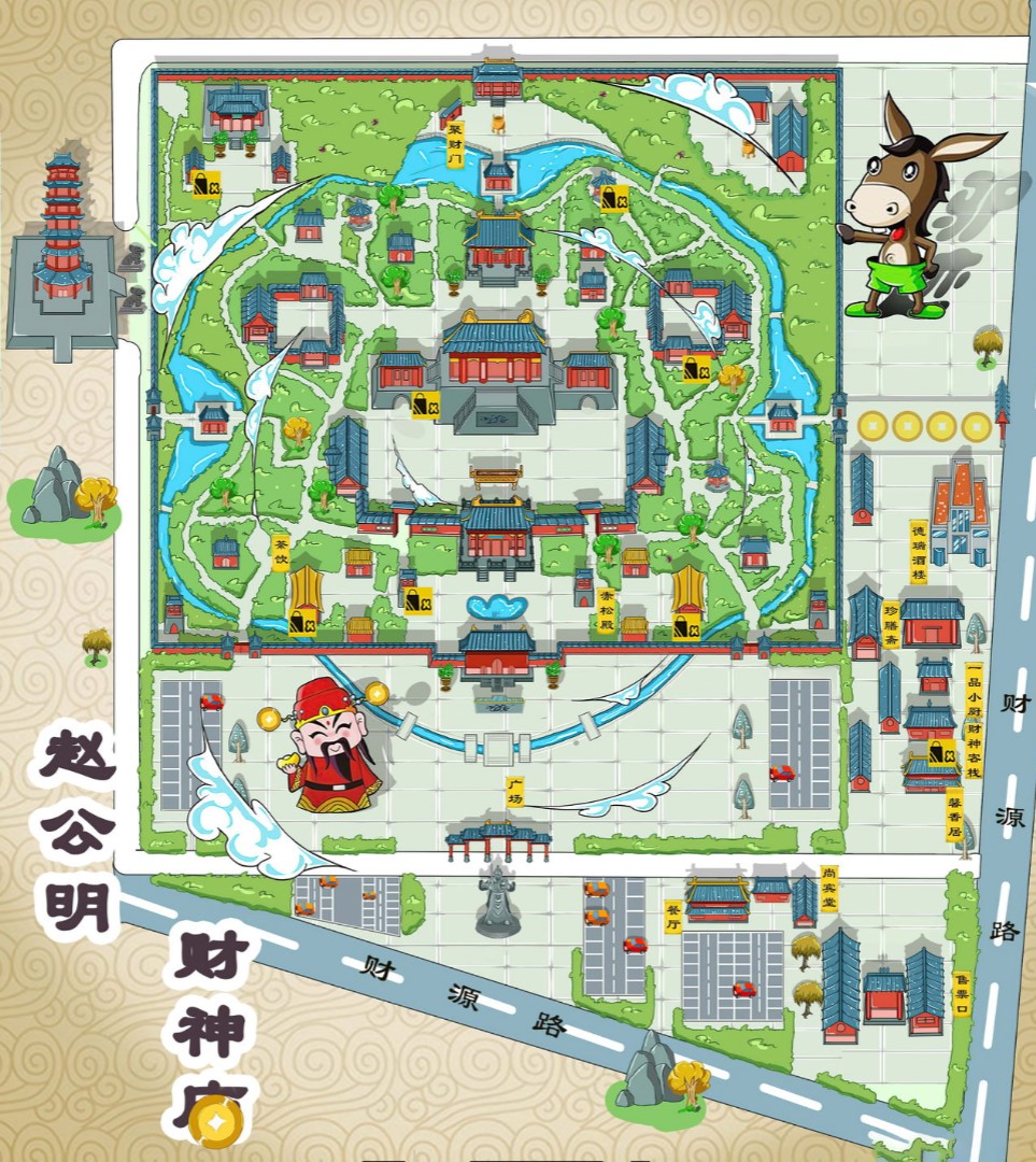 丰县寺庙类手绘地图